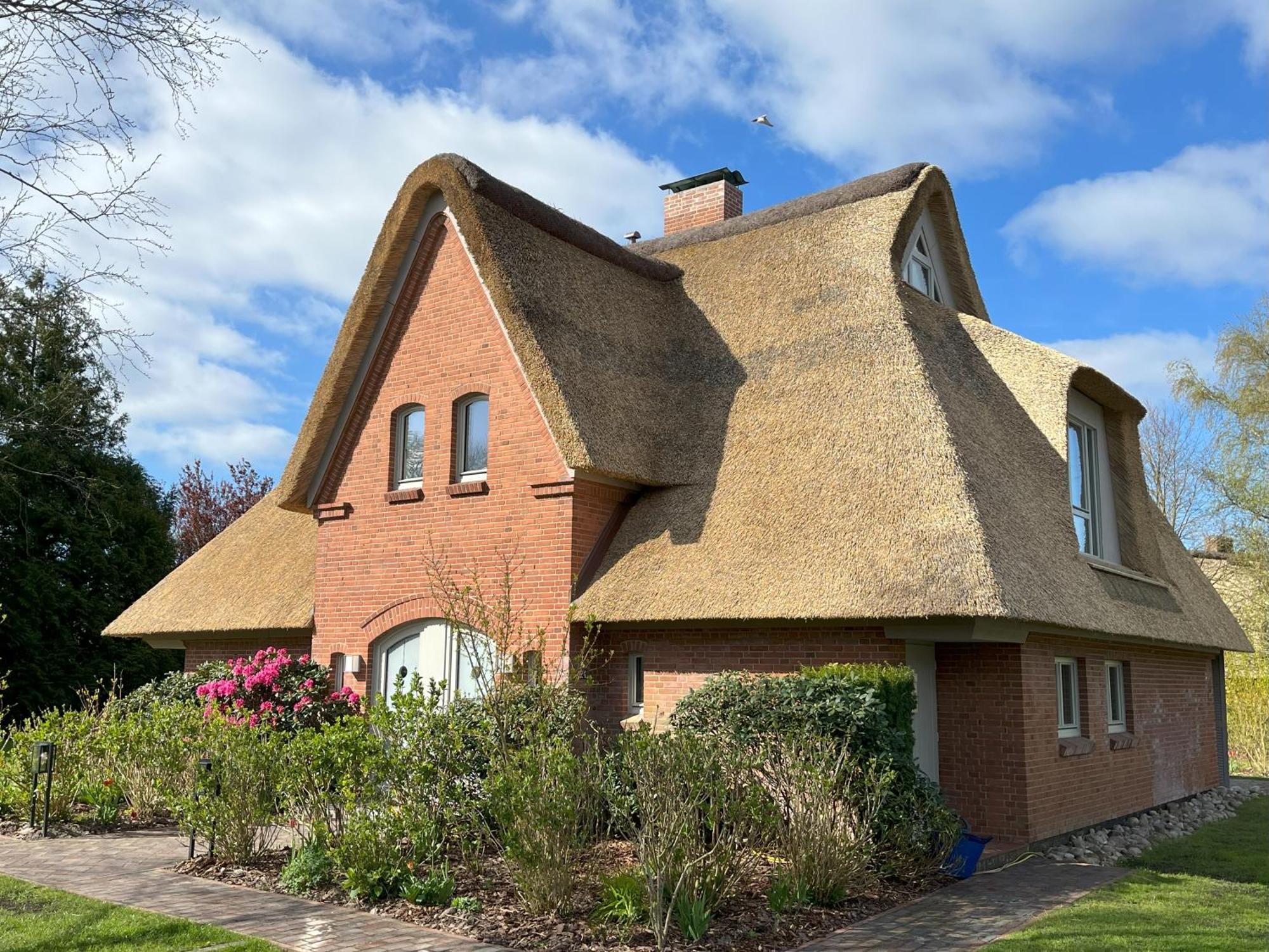 Reetdach-Landhaus Mini Haubarg Tating Kültér fotó